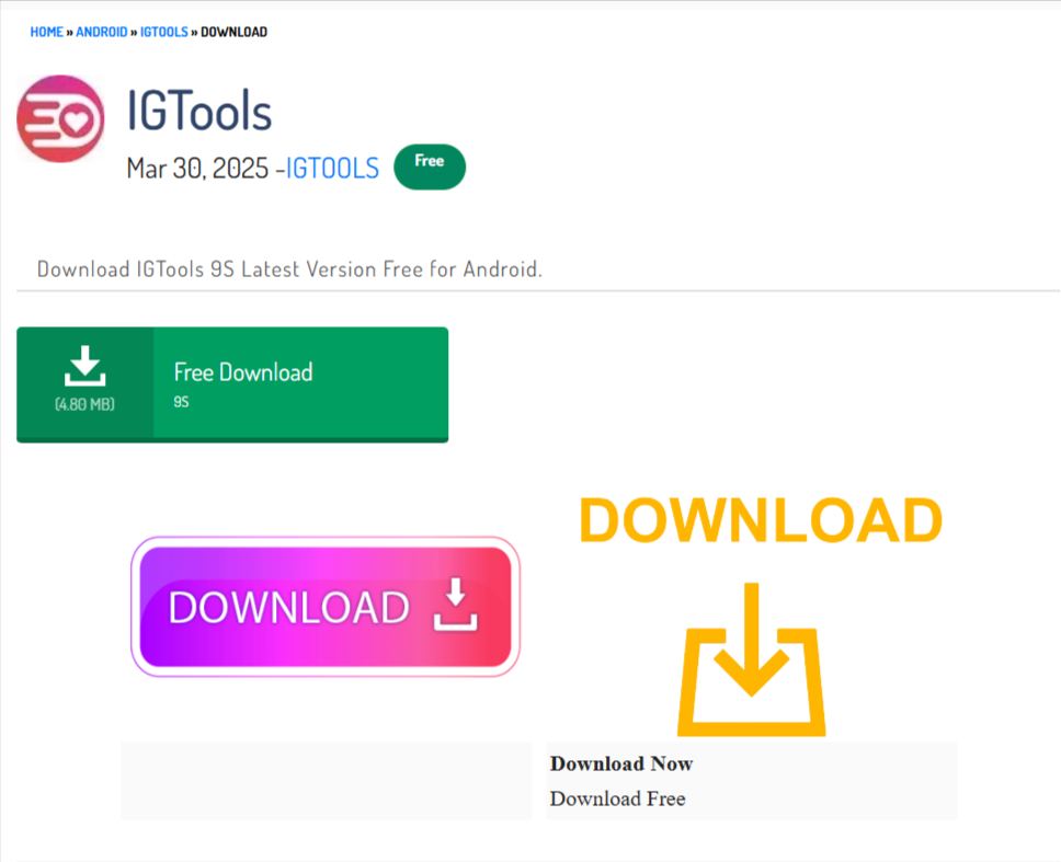 IGtools Apk download website