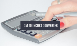 CM to Inches Converter