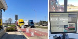 Trucks in Queue at weighing station