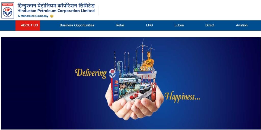 HPCL Business Prtal Dashboard