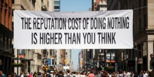 Banner saying The Reputation Cost of Doing Nothing Is Higher Than You Think