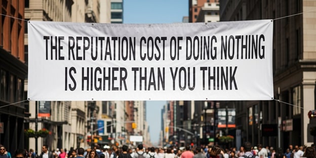 Banner saying The Reputation Cost of Doing Nothing Is Higher Than You Think