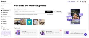 Pippit Dashbaord - AI Video Generator